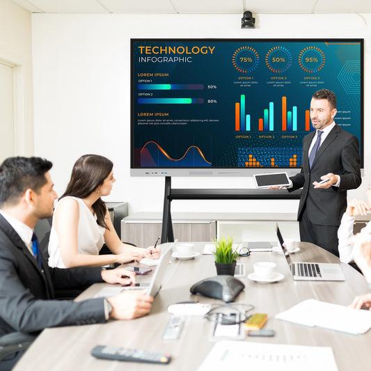 75 Inch Finger Touch Interactive Whiteboard Wireless Screen Mirroring Interactive Flat Panel Multi writing Smart Board
